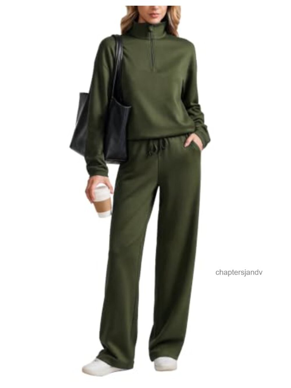 2 Piece Half Zip Lounge Set Wide Leg Tracksuit Petite Regular